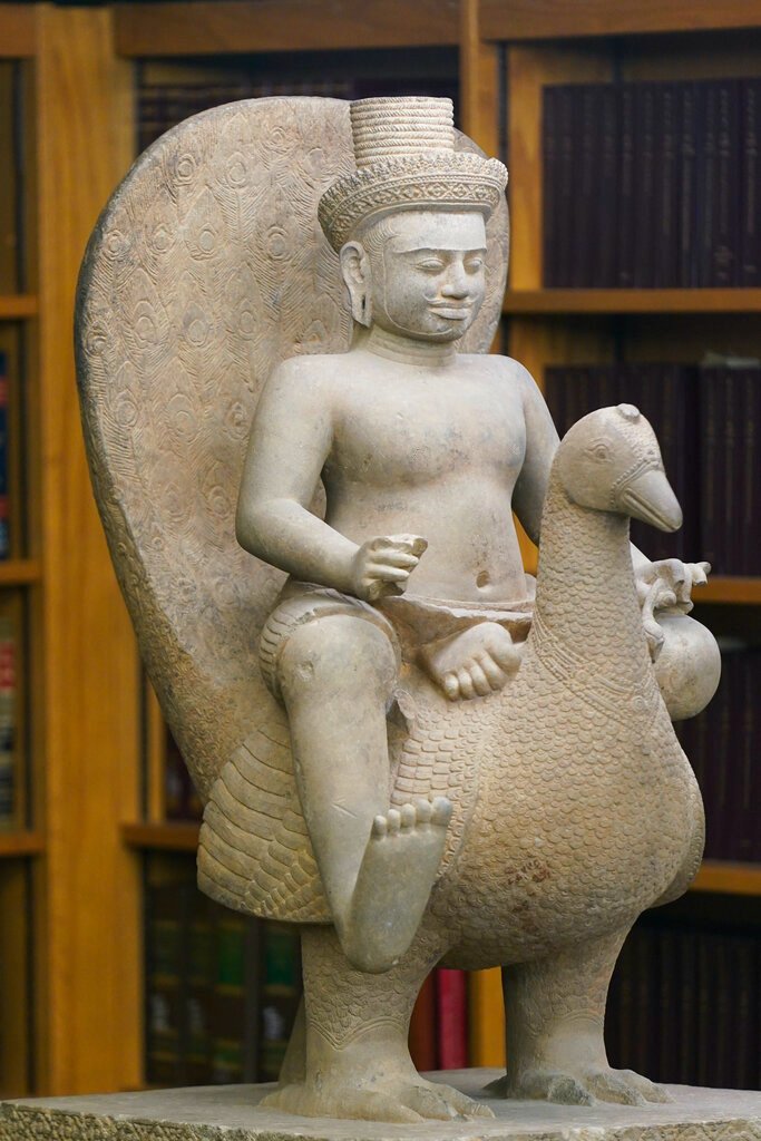 Some of Cambodian looted antiquities on display during a press conference in New York. Kiripost/via US Embassy
