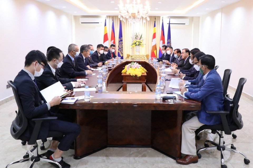 Cambodian and Chinese officials meet at Ministry of Agriculture, Forestry, and Fisheries, August 18, 2022. Kiripost via Veng Sakhon Facebook page