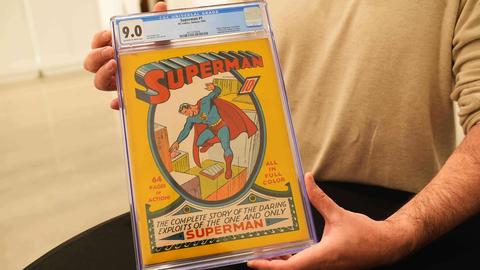 A view of a DC Comics, Superman No. 1 issue is shown Monday, Nov. 24, 2025, in Irving, Texas. (AP Photo/Tony Gutierrez)