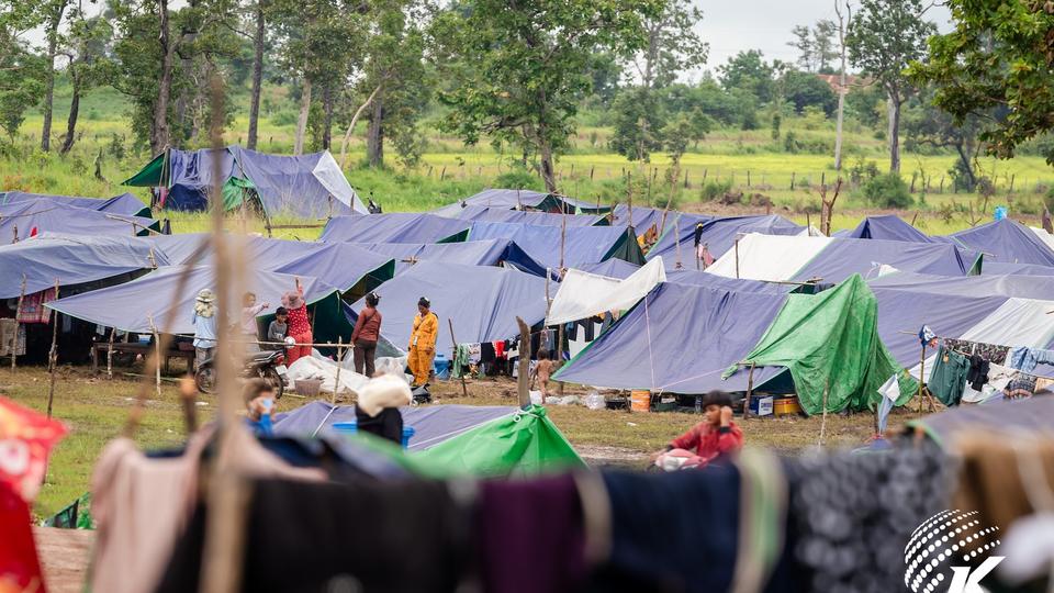 An evacuation camp camp in Koh Ke, Preah Vihear province (Kiripost/Mon Sokeo & Van ChanThada)