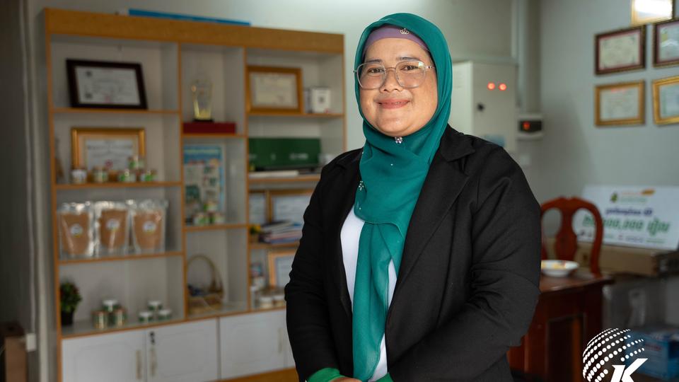 Man Haiyat, a businesswoman in Battambang province, after a recent interview. Kiripost/Vann Chan Thada