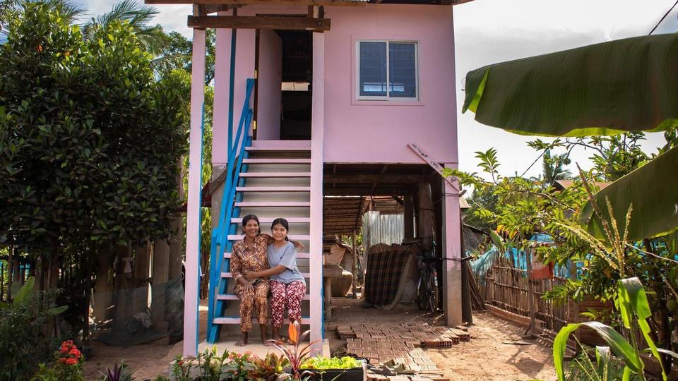 A house built by Habitat for Humanity Cambodia for low-income families. Kiripost via Habitat for Humanity Cambodia