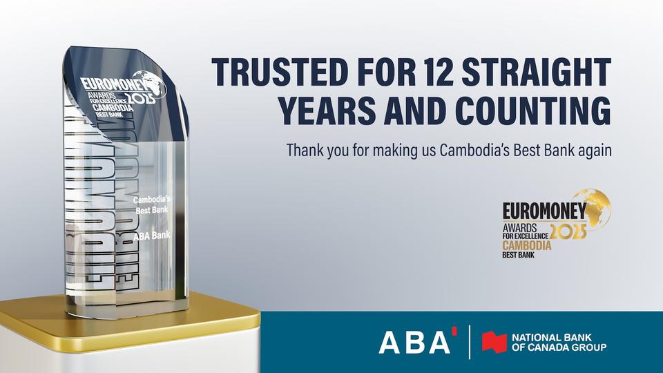ABA Bank has been named Best Bank in Cambodia