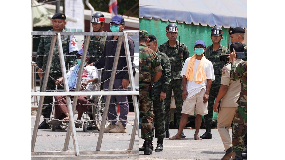 This photo montage shows two out of 20 captured Cambodian soldiers, who were released on the morning of August 1, via O Smach border crossing. Kiripost via Agence Kampuchea Presse (AKP)