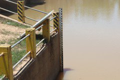 River water levels being measured in Kandeang District, Pursat province. Picture: People in Need Cambodia