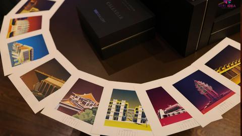 A 2026 calendar celebrates the legacy of Van Molyvann in the 100th year since its birth, with striking illustrations by Li Minghang. Kiripost/supplied.